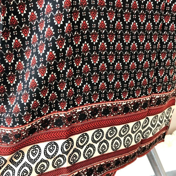 Juniper Ln | Red & Black Pattern Kimono - Picture 2 of 6